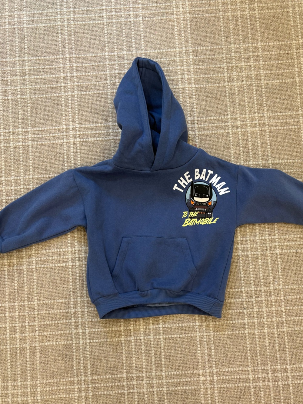 Zara Navy Blue Batman Graphic Hoodie